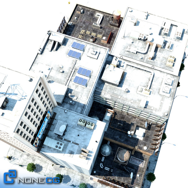 new york city block 3d model - NYC Block Set 7... by NONECG